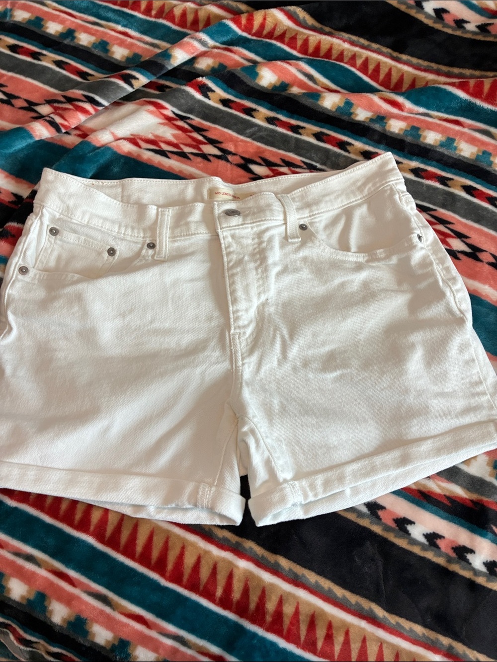 Levi Strauss White Women's Denim Shorts